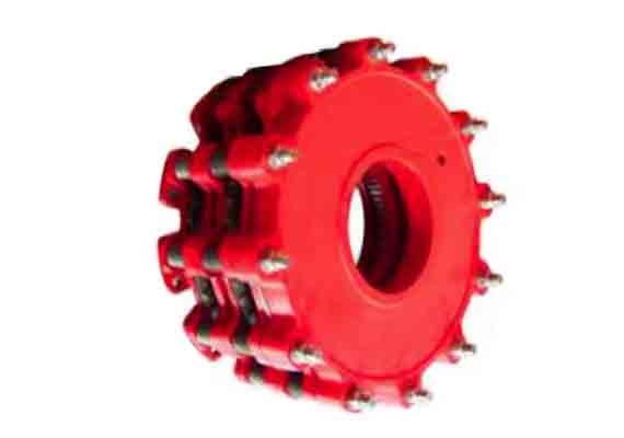 Clutch torque up to 77.000 Nm. For ship anchor, oil, mining and other large equipment.